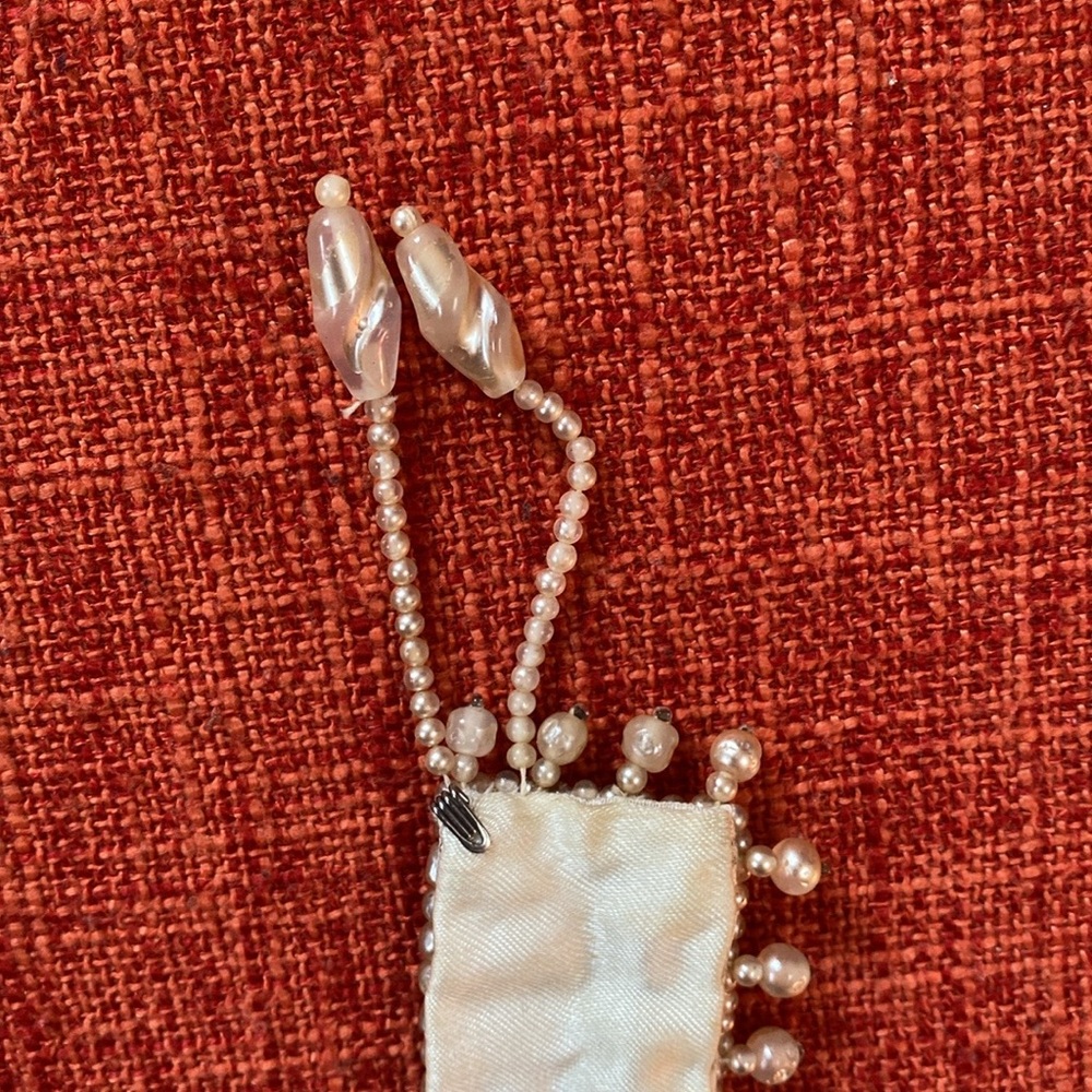 🖤 VTG 40’s 50’s JAPAN Faux Pearl Beaded Detachable Collar Neck - Picture 8 of 8